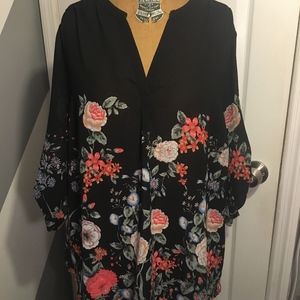 Floral 3/4 Sleeve Blouse